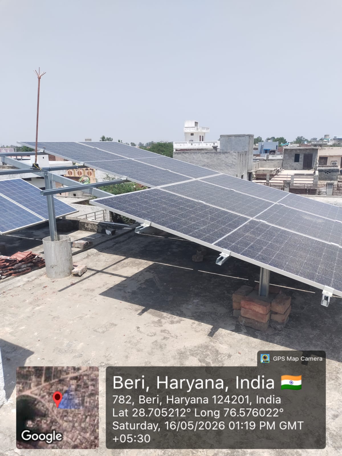 Solar installation by Sun Shine Solar Solutions at Beri, Jhajjar