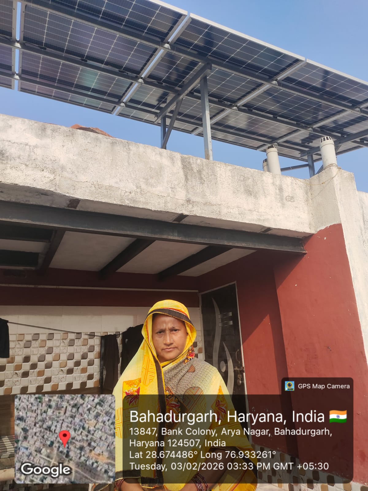 Solar installation by Sun Shine Solar Solutions at Bank Colony, Bahadurgarh