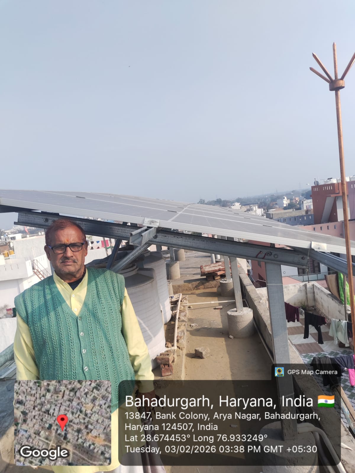 Solar installation by Sun Shine Solar Solutions at Arya Nagar, Bahadurgarh