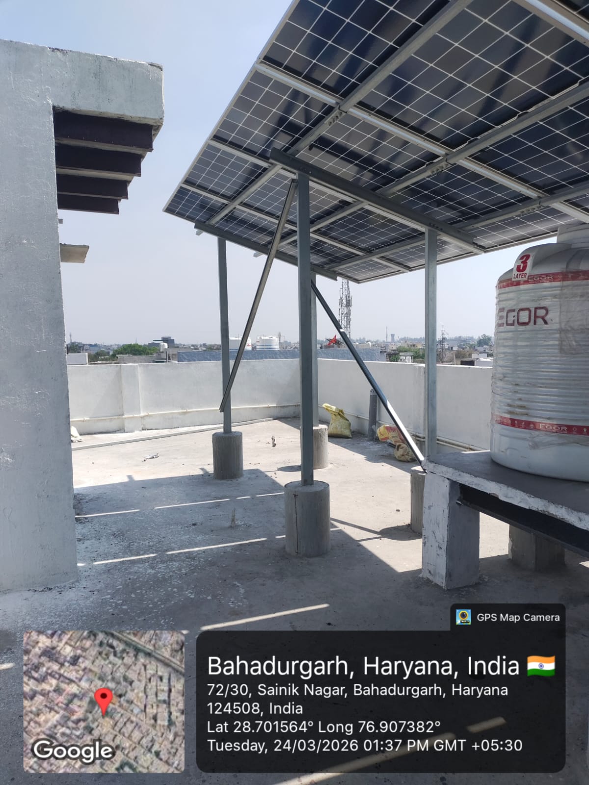 Solar installation by Sun Shine Solar Solutions at Sainik Nagar, Bahadurgarh